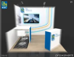 10x10 Perimeter booth design by Pro-X Exhibits